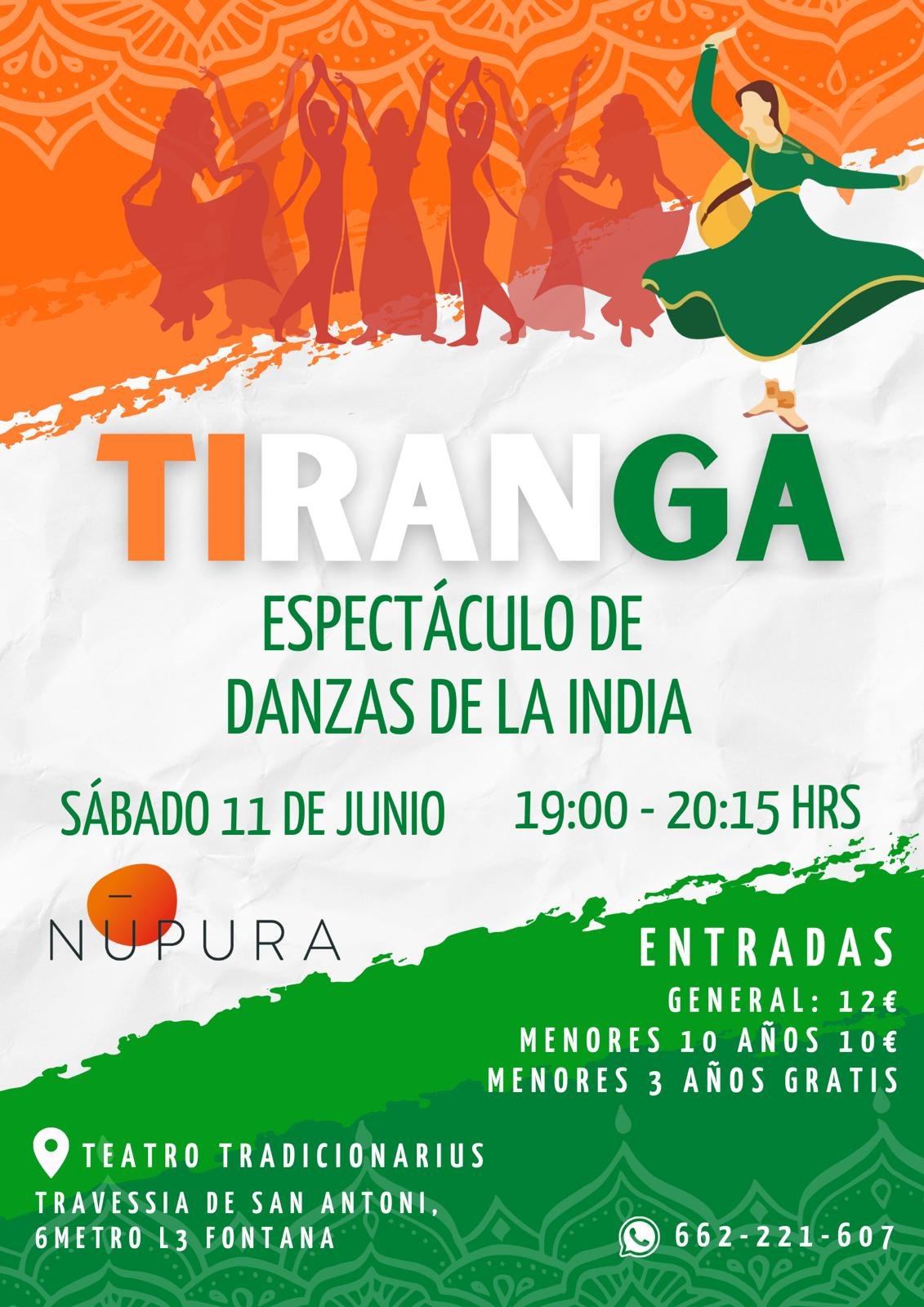 Tiranga Espectaculo de danzas de la India