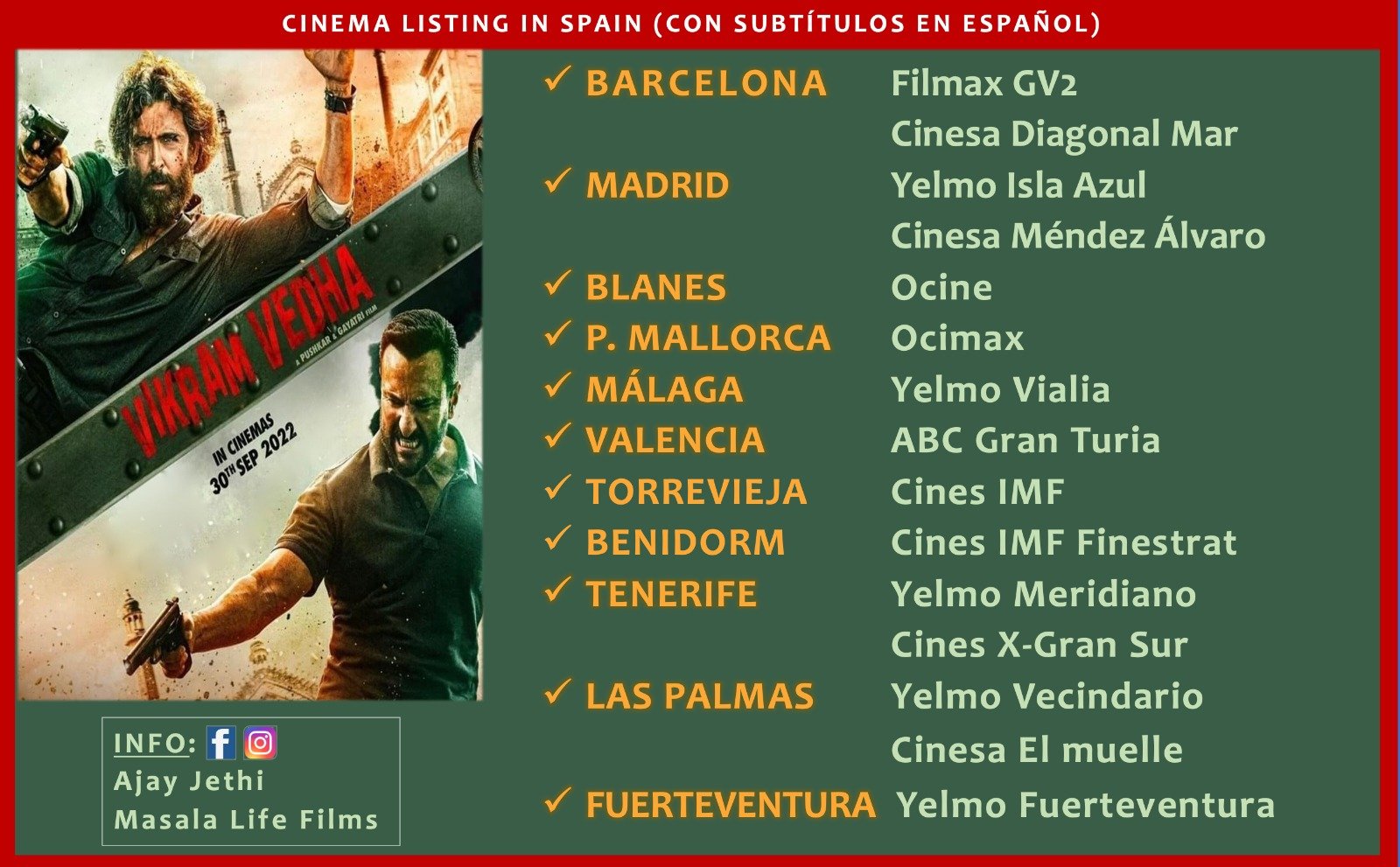 Vikram Vedha in Spain