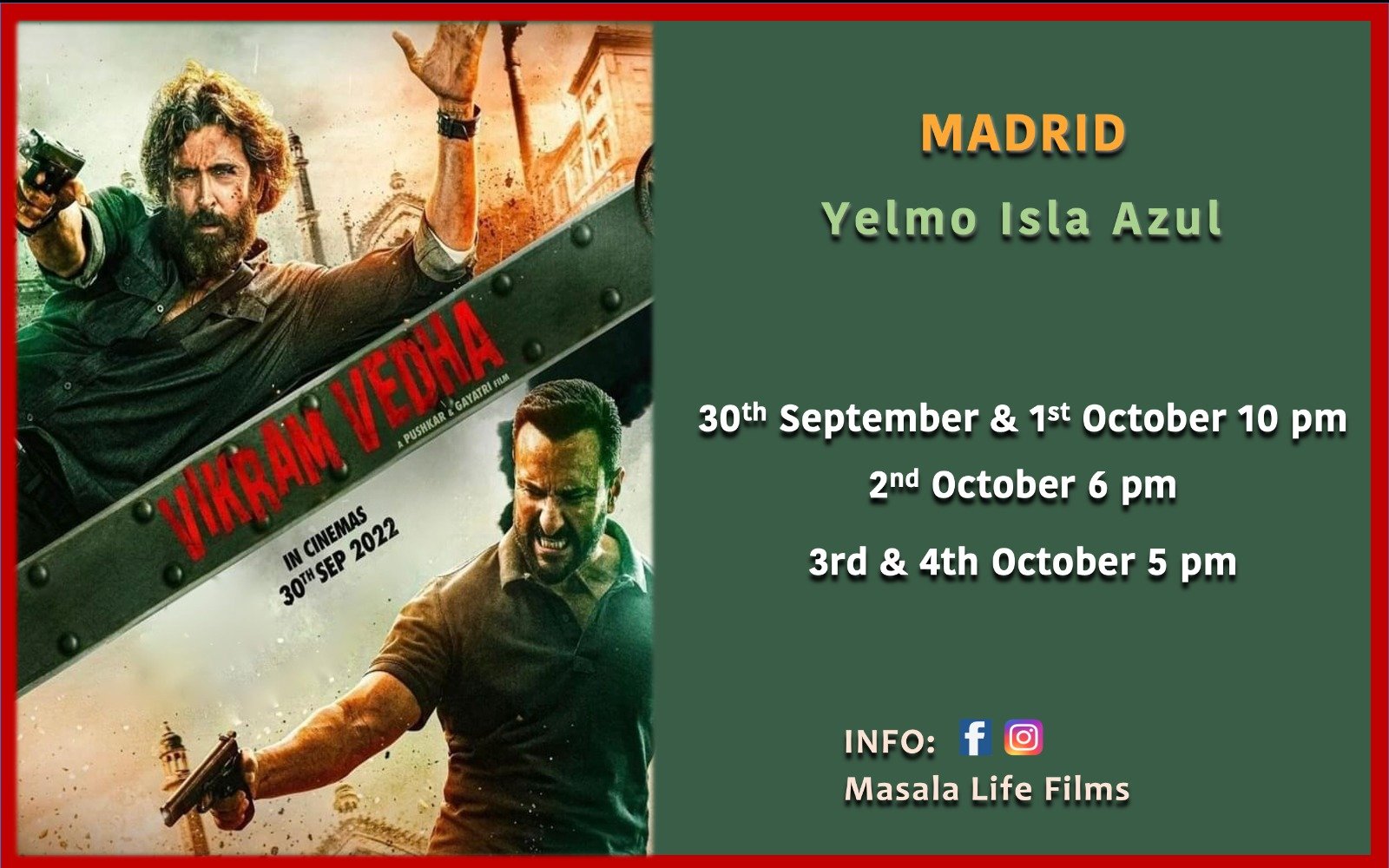 Vikram Vedha in Madrid