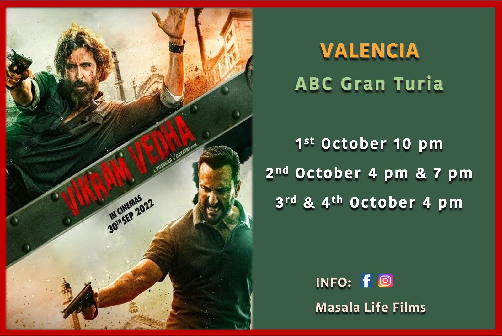Vikram Vedha in Valencia