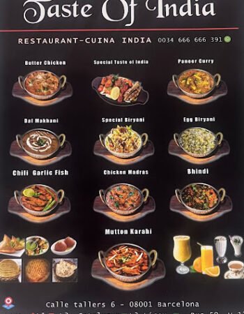 Taste of India – Restaurant Cuina Cuina India