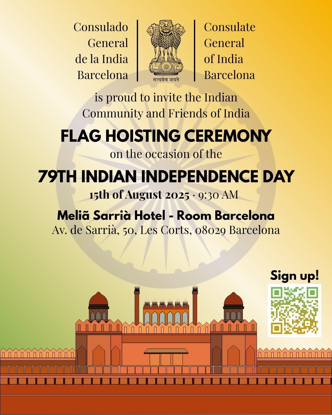 79th Indian Independence Day Celebration – Barcelona 2025