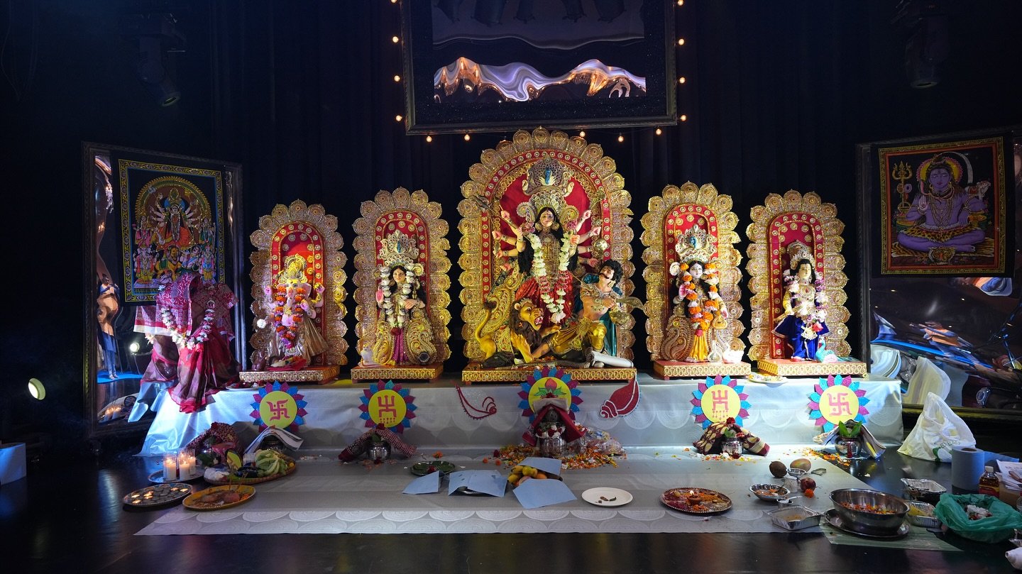 Idol of Maa Durga for Shri Shri Sarbajonin Durgotsava 2025 celebrations in Barcelona organized by Asociacion Cultura Hindu.