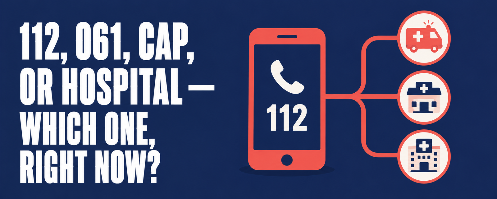 112 vs 061 Spain emergency urgent care when to use