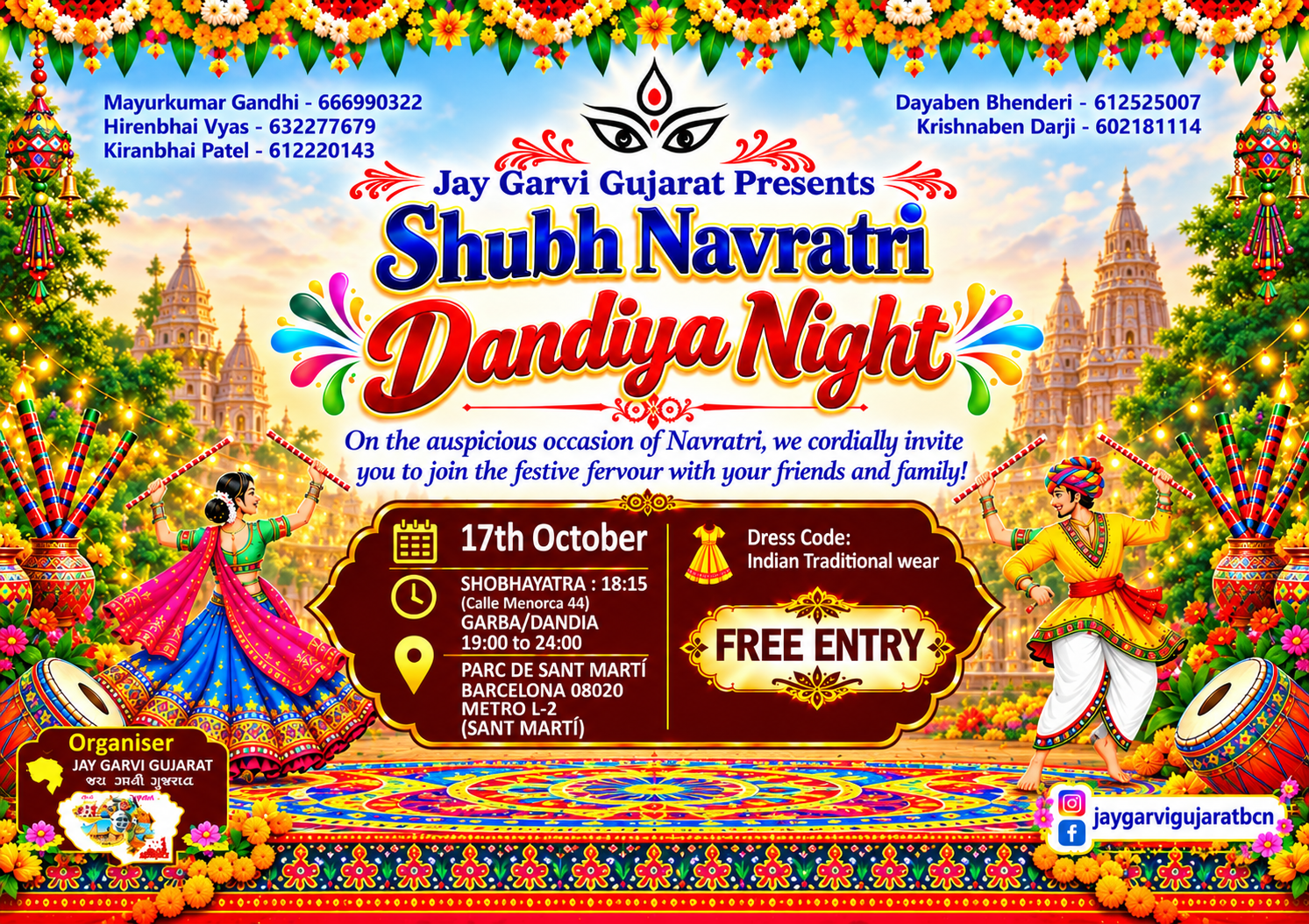 Garba Night in Barcelona, Sant Marti